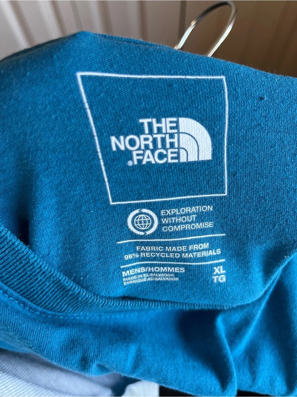The North Face Men's Teal Blue Graphic Short Sleeve Tee